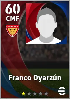 Franco Oyarzun eFootball 2026 player card — 60 OVR CMF