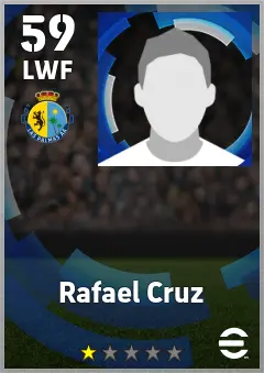Rafael Cruz eFootball 2026 player card — 59 OVR LWF