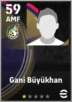 Gani Buyukhan eFootball 2026 player card — 59 OVR AMF