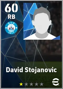 David Stojanovic eFootball 2026 player card — 60 OVR RB