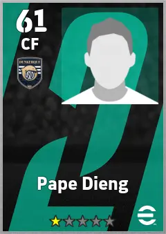 Pape Dieng eFootball 2026 player card, 61 OVR CF