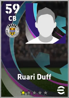 Ruari Duff eFootball 2026 player card — 59 OVR CB
