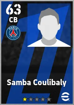 Samba Coulibaly eFootball 2026 player card — 63 OVR CB