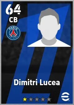 Dimitri Lucea eFootball 2026 player card — 64 OVR CB