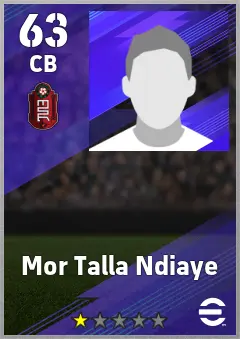 Mor Talla Ndiaye eFootball 2026 player card — 63 OVR CB