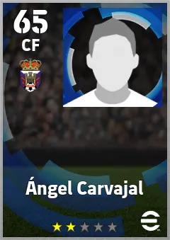 Angel Carvajal eFootball 2026 player card — 65 OVR CF
