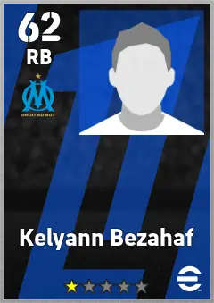 Kelyann Bezahaf eFootball 2026 player card — 62 OVR RB