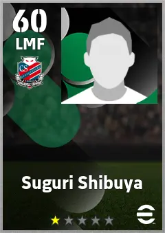 Suguri Shibuya eFootball 2026 player card — 60 OVR LMF