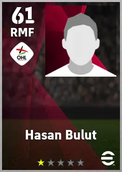 Hasan Bulut eFootball 2026 player card — 61 OVR RMF