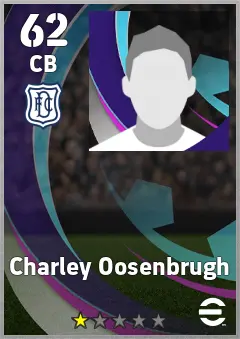 Charley Oosenbrugh eFootball 2026 player card, 62 OVR CB