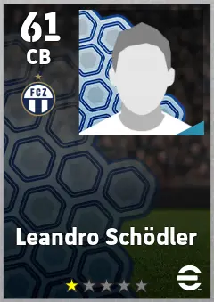 Leandro Schodler eFootball 2026 player card, 61 OVR CB