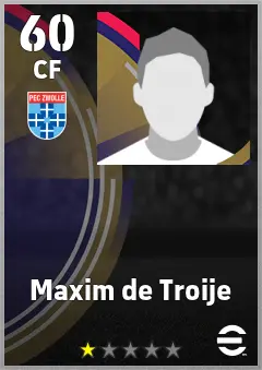 Maxim de Troije eFootball 2026 player card, 60 OVR CF