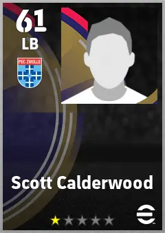 Scott Calderwood eFootball 2026 player card, 61 OVR LB