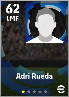 Adri Rueda eFootball 2026 player card — 62 OVR LMF