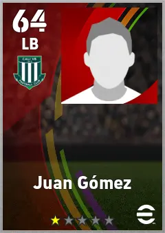Juan Gomez eFootball 2026 player card — 64 OVR LB