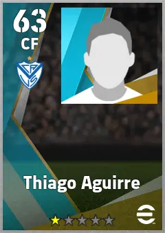 Thiago Aguirre eFootball 2026 player card — 63 OVR CF