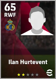 Ilan Hurtevent eFootball 2026 player card, 65 OVR RWF