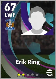 Erik Ring eFootball 2026 player card, 67 OVR LWF