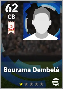 Bourama Dembele eFootball 2026 player card — 62 OVR CB