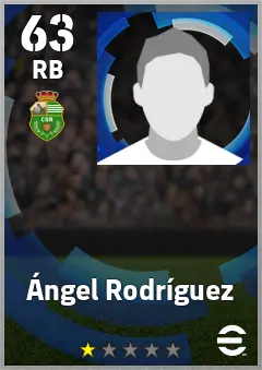 Angel Rodriguez eFootball 2026 player card — 63 OVR RB