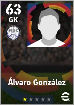 Alvaro Gonzalez eFootball 2026 player card — 63 OVR GK