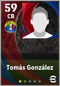 Tomas Gonzalez eFootball 2026 player card, 59 OVR CB
