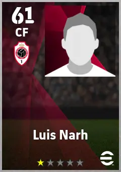Luis Narh eFootball 2026 player card, 61 OVR CF