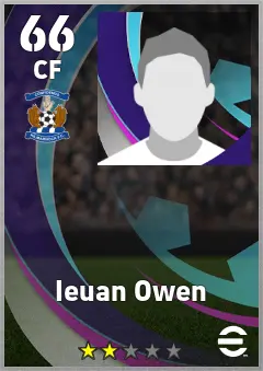 Ieuan Owen eFootball 2026 player card, 66 OVR CF