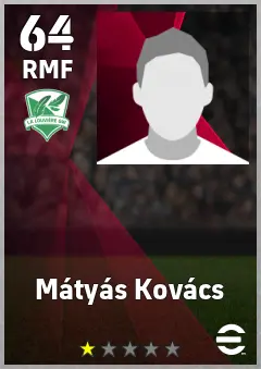 Matyas Kovacs eFootball 2026 player card, 64 OVR RMF
