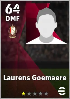 Laurens Goemaere eFootball 2026 player card, 64 OVR DMF