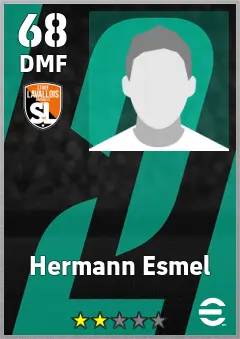 Hermann Esmel eFootball 2026 player card, 68 OVR DMF