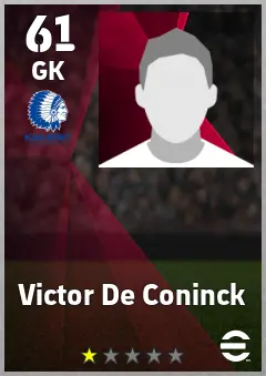 Victor De Coninck eFootball 2026 player card, 61 OVR GK