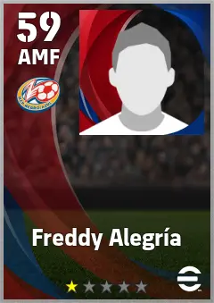 Freddy Alegria eFootball 2026 player card, 59 OVR AMF