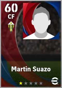 Martin Suazo eFootball 2026 player card, 60 OVR CF