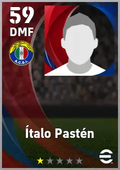 Italo Pasten eFootball 2026 player card, 59 OVR DMF