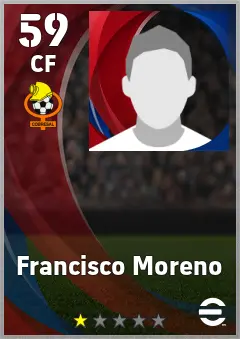 Francisco Moreno eFootball 2026 player card, 59 OVR CF