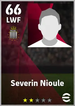 Severin Nioule eFootball 2026 player card, 66 OVR LWF