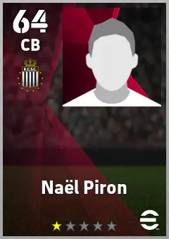 Nael Piron eFootball 2026 player card, 64 OVR CB