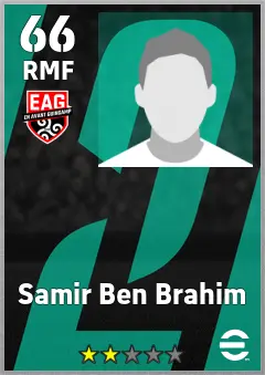 Samir Ben Brahim eFootball 2026 player card, 66 OVR RMF