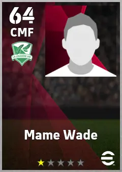 Mame Wade eFootball 2026 player card, 64 OVR CMF