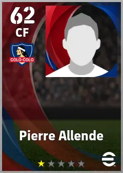 Pierre Allende eFootball 2026 player card, 62 OVR CF