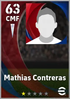 Mathias Contreras eFootball 2026 player card, 63 OVR CMF