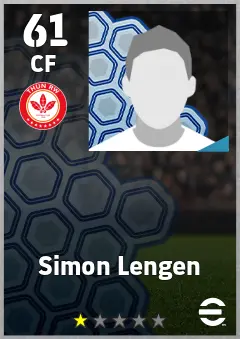 Simon Lengen eFootball 2026 player card, 61 OVR CF