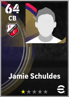 Jamie Schuldes eFootball 2026 player card, 64 OVR CB