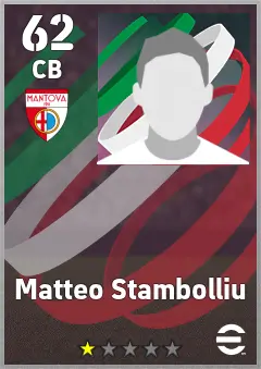 Matteo Stambolliu eFootball 2026 player card, 62 OVR CB