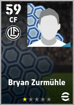 Bryan Zurmuhle eFootball 2026 player card, 59 OVR CF