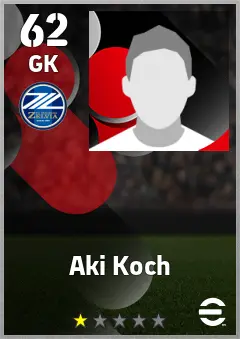 Aki Koch eFootball 2026 player card, 62 OVR GK