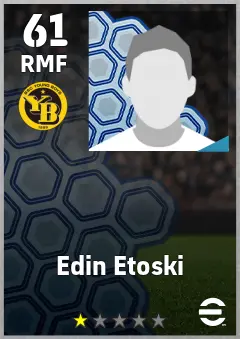 Edin Etoski eFootball 2026 player card, 61 OVR RMF