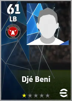 Dje Beni eFootball 2026 player card, 61 OVR LB