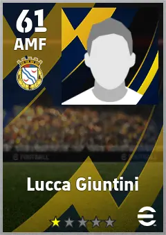 Lucca Giuntini eFootball 2026 player card, 61 OVR AMF